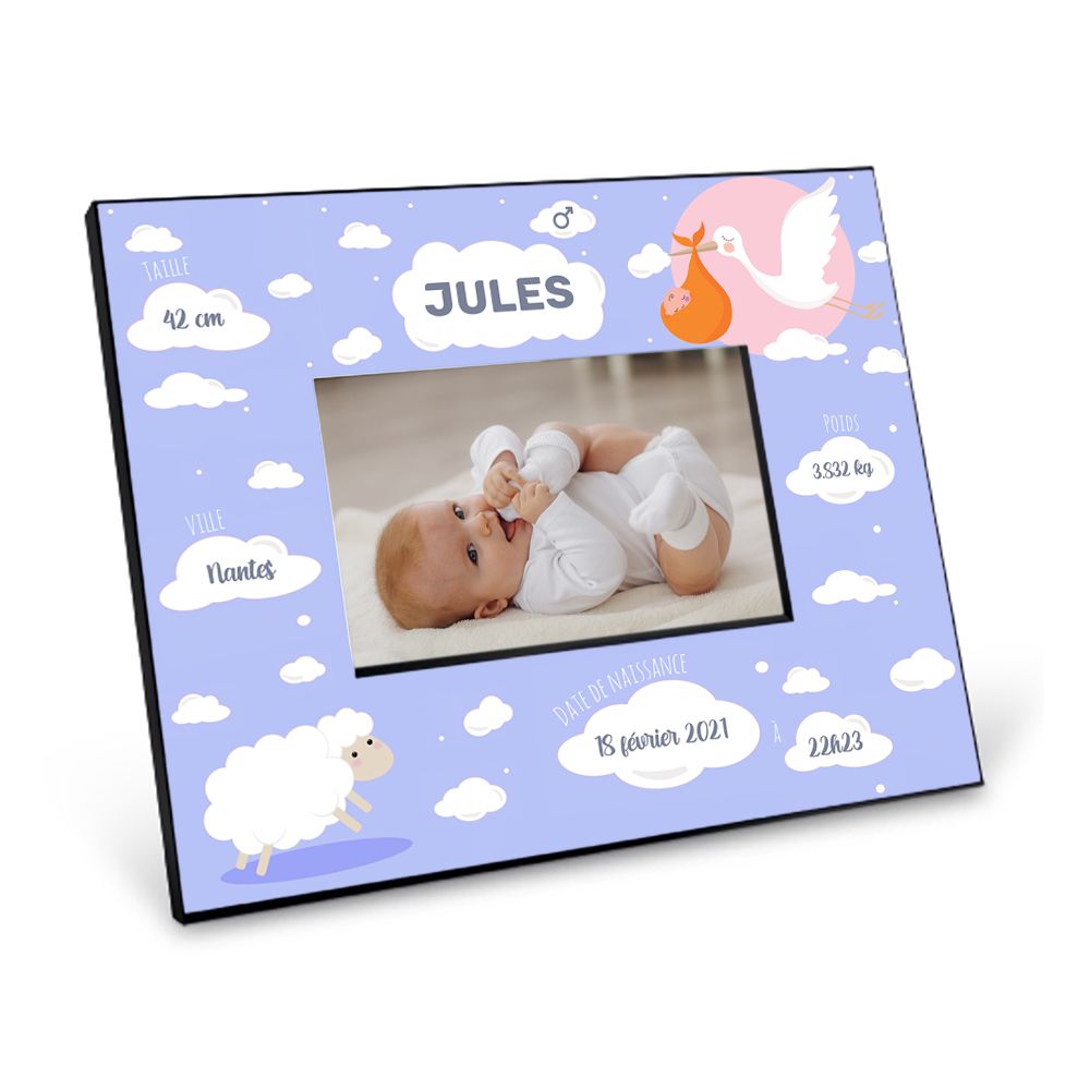 Cadeau bébé personnalisé : Cadre photo personnalisé Cadre photo